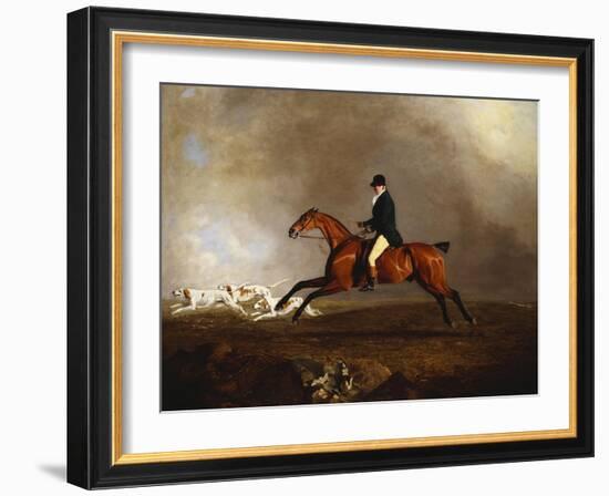 Thomas Mellish on His Hunter 'saucebox'-Benjamin Marshall-Framed Giclee Print