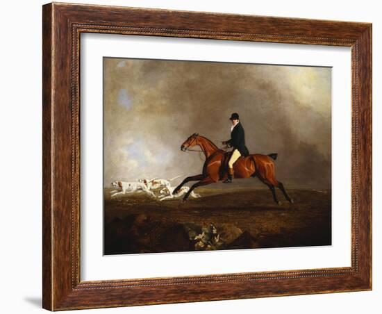 Thomas Mellish on His Hunter 'saucebox'-Benjamin Marshall-Framed Giclee Print