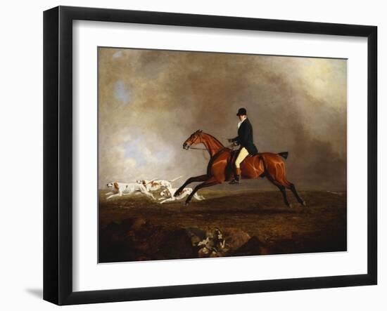 Thomas Mellish on His Hunter 'saucebox'-Benjamin Marshall-Framed Giclee Print