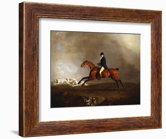 Thomas Mellish on His Hunter 'saucebox'-Benjamin Marshall-Framed Giclee Print