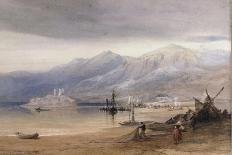 Italian Lake Scene, 1850 (Watercolour)-Thomas Miles Richardson-Giclee Print