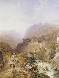 Figures on the Road Below Fort Leon, Sicily, 1879-Thomas Miles Richardson II-Giclee Print