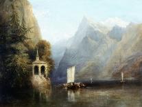 Italian Lake Scene, 1850 (Watercolour)-Thomas Miles Richardson-Giclee Print