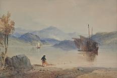 Italian Lake Scene, 1850 (Watercolour)-Thomas Miles Richardson-Giclee Print