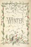 Winter - Title Page Illustrated With Holly, Icicles and Mistletoe-Thomas Miller-Framed Premier Image Canvas
