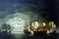 Engagement Of The Bonhomme Richard And HMS Serapis-Thomas Mitchell-Art Print