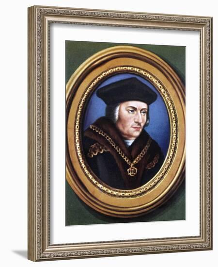 Thomas More Portrait of-Hans Holbein the Younger-Framed Giclee Print