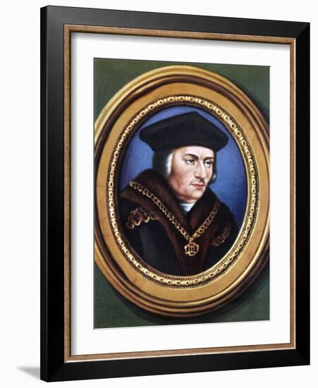 Thomas More Portrait of-Hans Holbein the Younger-Framed Giclee Print