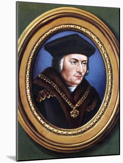 Thomas More Portrait of-Hans Holbein the Younger-Mounted Giclee Print