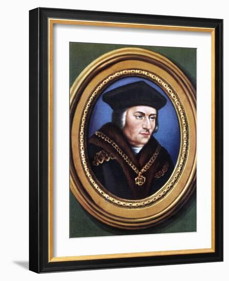 Thomas More Portrait of-Hans Holbein the Younger-Framed Giclee Print