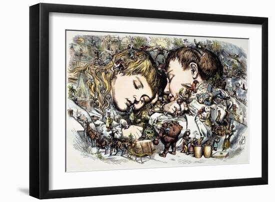 Thomas Nast: Christmas-Thomas Nast-Framed Giclee Print