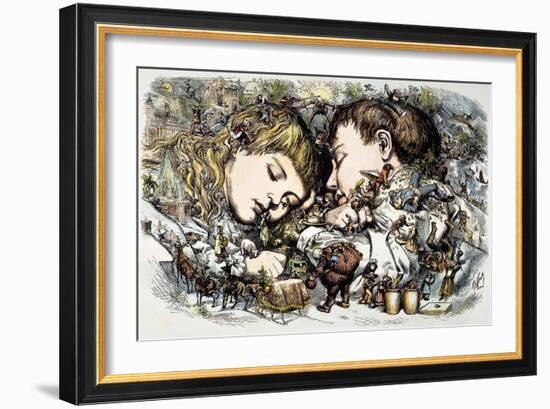 Thomas Nast: Christmas-Thomas Nast-Framed Giclee Print