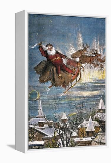 Thomas Nast: Santa Claus-Thomas Nast-Framed Premier Image Canvas