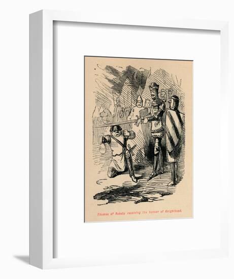 'Thomas of Rokeby receiving the honour of Knighthood', c1860, (c1860)-John Leech-Framed Giclee Print