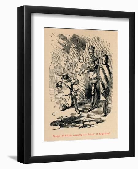 'Thomas of Rokeby receiving the honour of Knighthood', c1860, (c1860)-John Leech-Framed Giclee Print