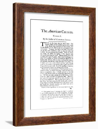 Thomas Paine: the Crisis-null-Framed Giclee Print