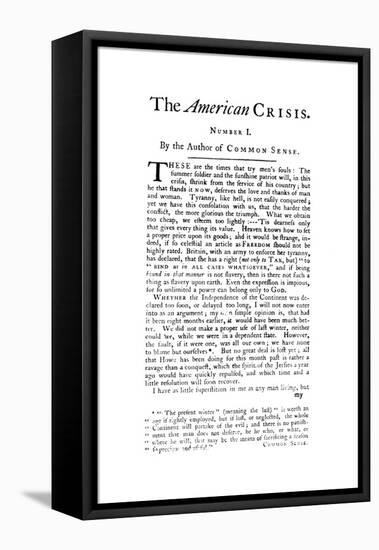 Thomas Paine: the Crisis-null-Framed Premier Image Canvas