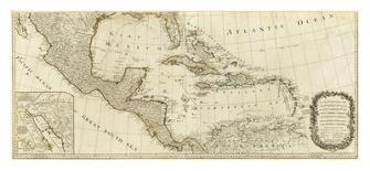 New Map of North America, with the West India Islands (Southern section), c.1786-Thomas Pownall-Art Print