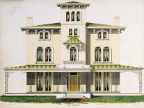 Front Elevation for Villa No.1, from 'Architectural Designs for Model Country Residences', 1864-Thomas S. Sinclair-Framed Premier Image Canvas