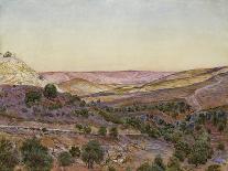 The Hills of Moab and the Valley of Hinnom, 1854 (Watercolour and Bodycolour)-Thomas Seddon-Giclee Print