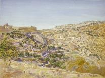 The Hills of Moab and the Valley of Hinnom, 1854 (Watercolour and Bodycolour)-Thomas Seddon-Giclee Print