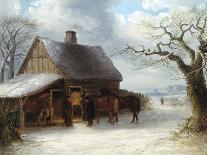 Returning Home in Winter-Thomas Smythe-Framed Giclee Print