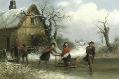 Collecting Firewood-Thomas Smythe-Framed Giclee Print