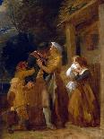 The Return of the Sailor, Reuniting with His Family on the Threshold of His Cottage. Oil on Canvas,-Thomas Stothard-Giclee Print