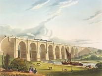 Viaduct across the Sankey Valley, Plate 'Liverpool and Manchester Railway', engraved by Henry Pyall-Thomas Talbot Bury-Giclee Print