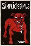 Simplicissmus Bulldog-Thomas Theodor Heine-Framed Art Print