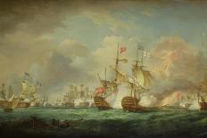 The Commencement of the Battle of Trafalgar, October 21st 1805, 1817-Thomas Whitcombe-Framed Giclee Print