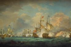 The Commencement of the Battle of Trafalgar, October 21st 1805, 1817-Thomas Whitcombe-Giclee Print