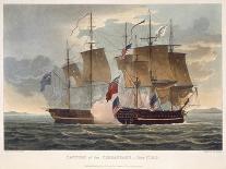 HMS Victory Sailing For French Line, Battle of Trafalgar, 1805, Engraved, T. Sutherland, Pub.1820-Thomas Whitcombe-Giclee Print