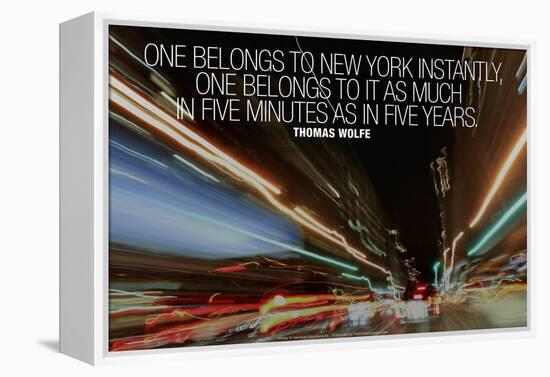 Thomas Wolfe New York Quote-null-Framed Stretched Canvas