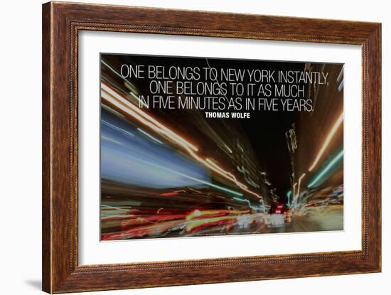 Thomas Wolfe New York Quote-null-Framed Photo