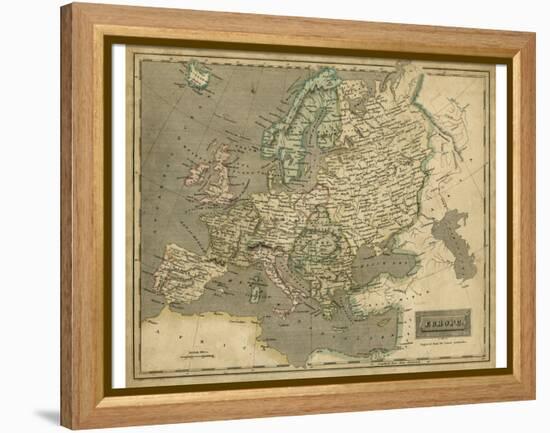 Thomson's Map of Europe-Thomson-Framed Stretched Canvas