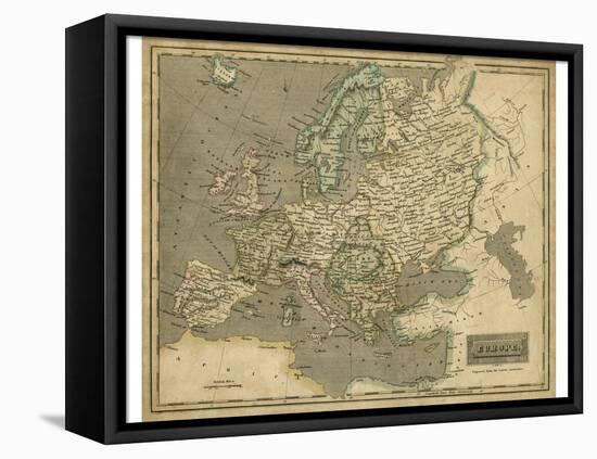 Thomson's Map of Europe-Thomson-Framed Stretched Canvas