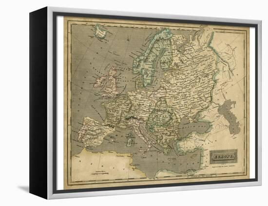 Thomson's Map of Europe-Thomson-Framed Stretched Canvas