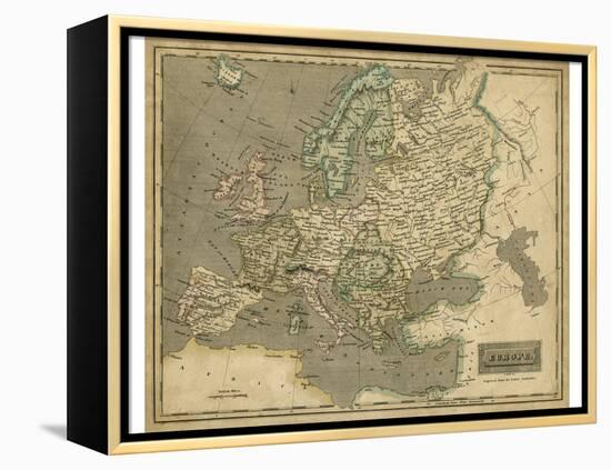 Thomson's Map of Europe-Thomson-Framed Stretched Canvas