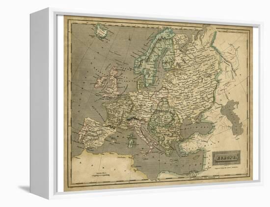 Thomson's Map of Europe-Thomson-Framed Stretched Canvas