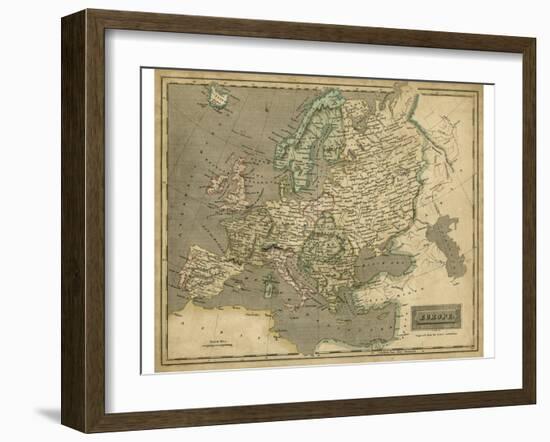 Thomson's Map of Europe-Thomson-Framed Art Print