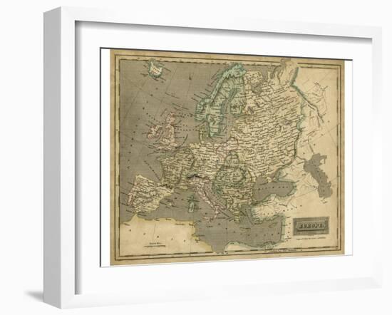 Thomson's Map of Europe-Thomson-Framed Art Print