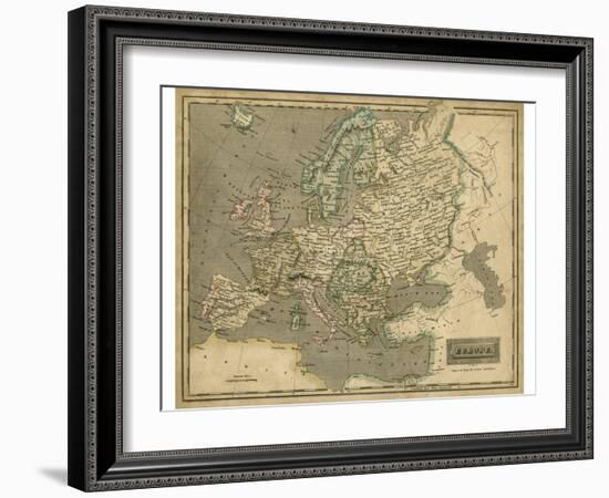 Thomson's Map of Europe-Thomson-Framed Art Print