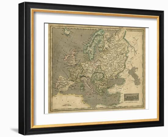 Thomson's Map of Europe-Thomson-Framed Art Print