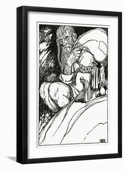 Thor and the Giant Skrymir, from 'The Book of Myths' by Amy Cruse, 1925-null-Framed Giclee Print