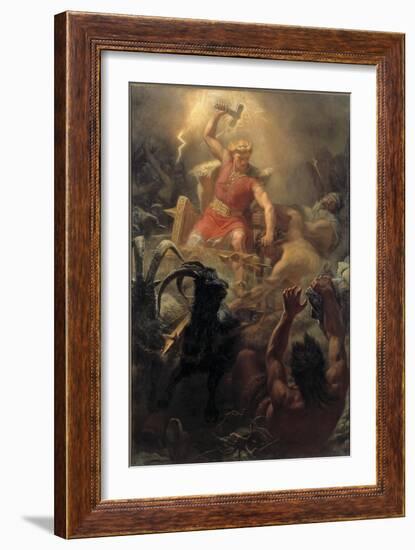 Thor's Fight with the Giants, 1872-Marten Eskil Winge-Framed Giclee Print