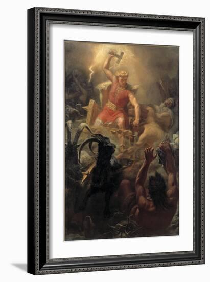 Thor's Fight with the Giants, 1872-Marten Eskil Winge-Framed Giclee Print