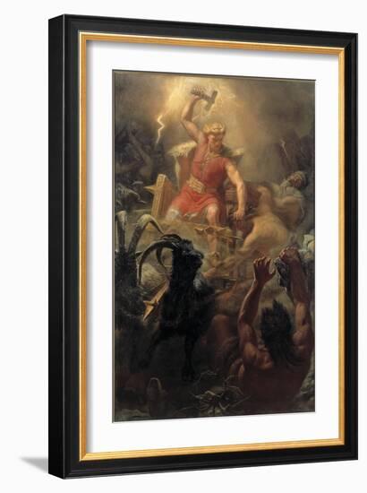 Thor's Fight with the Giants, 1872-Marten Eskil Winge-Framed Giclee Print