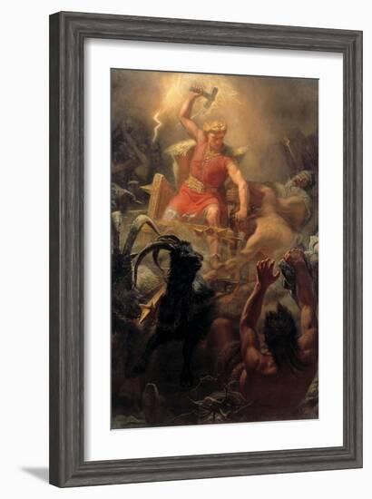 Thor's Fight with the Giants-Marten Eskil Winge-Framed Giclee Print