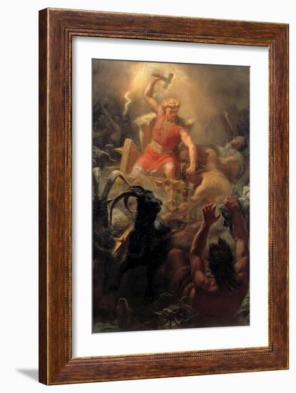 Thor's Fight with the Giants-Marten Eskil Winge-Framed Giclee Print